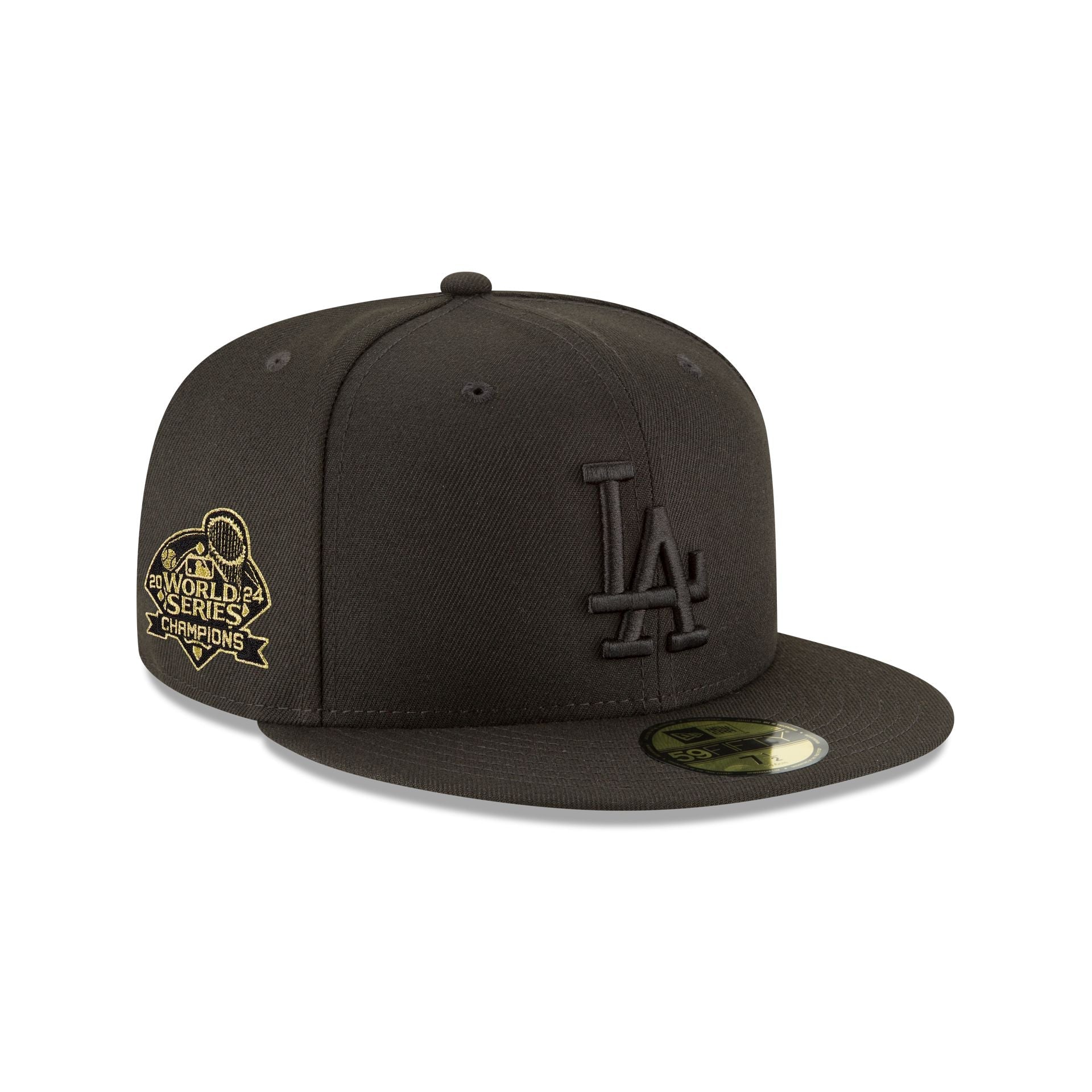 Los Angeles Dodgers World Series Champions Black on Black 59FIFTY Fitted Hat