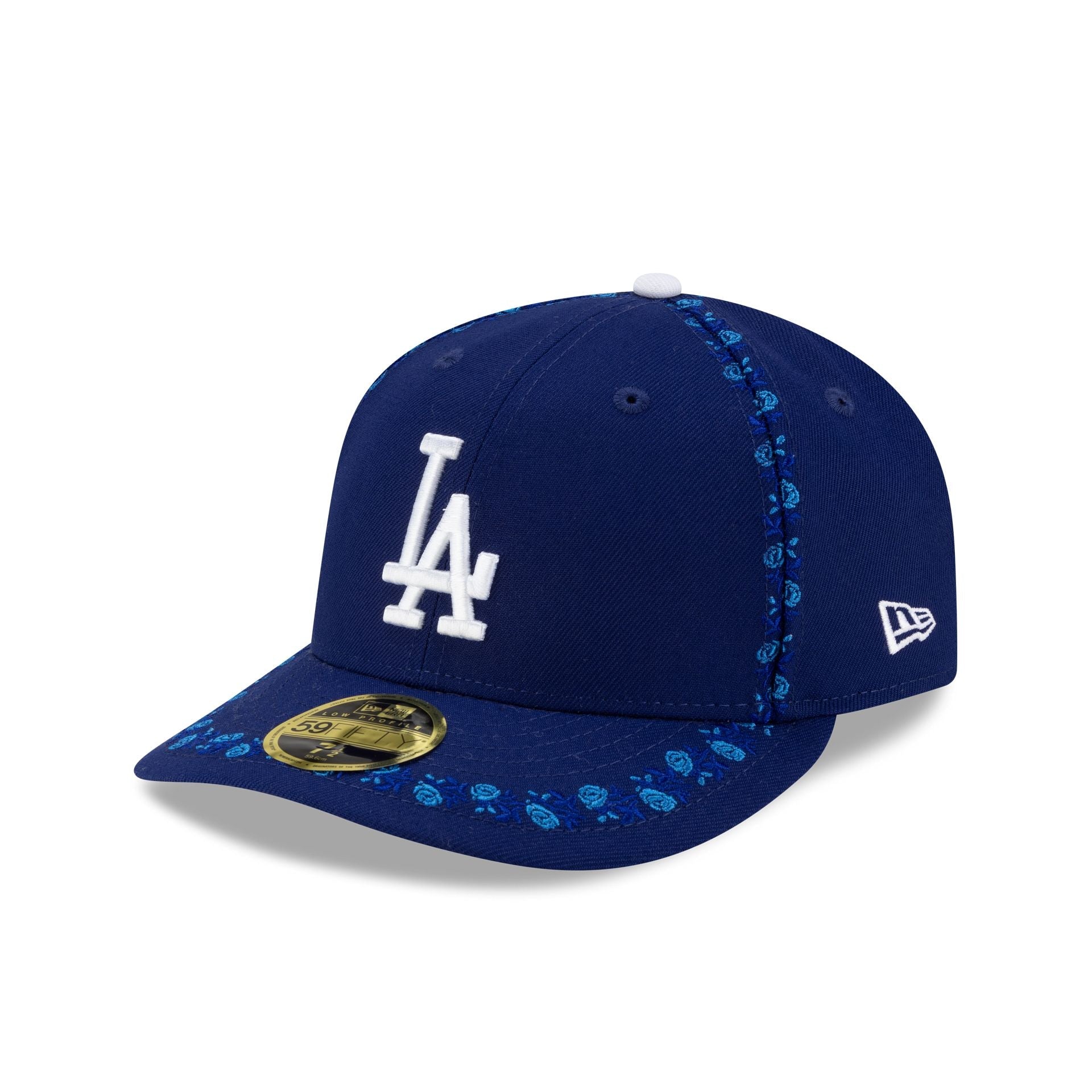 Los Angeles Dodgers Rose Emblem Low Profile 59FIFTY Fitted Hat