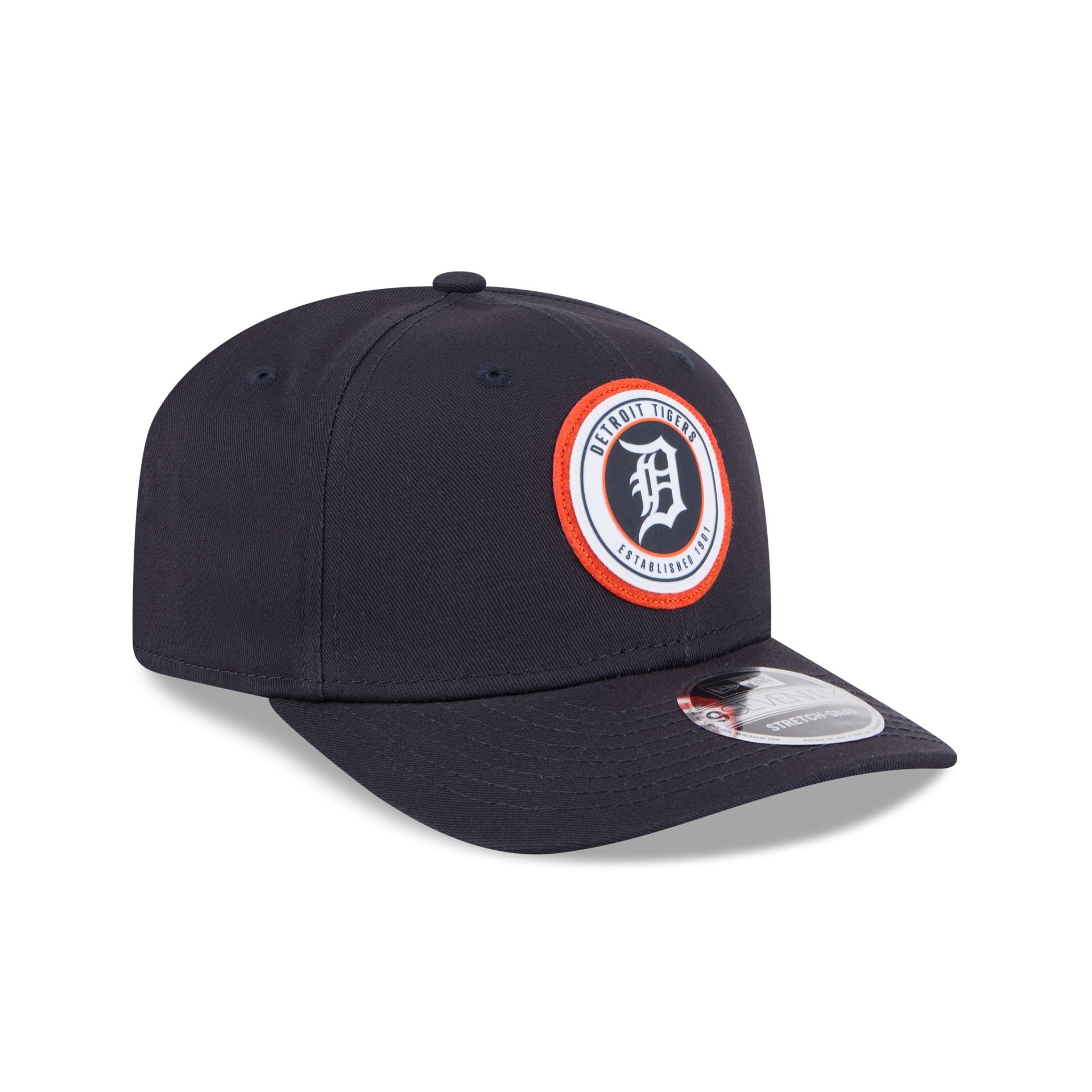 Detroit Tigers Circle Patch 9SEVENTY Stretch-Snap Hat