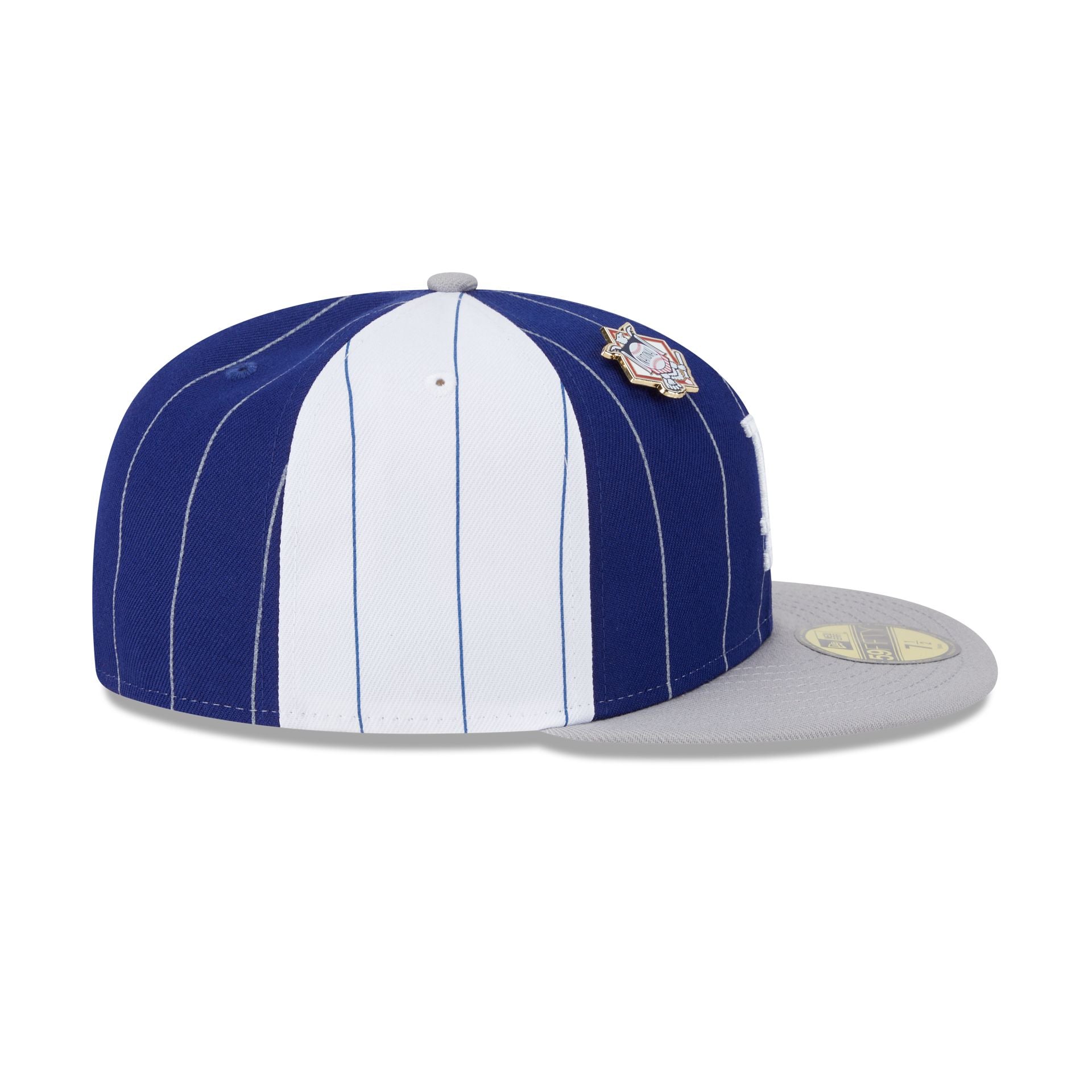 Los Angeles Dodgers Pinstripe League Pin 59FIFTY Fitted Hat