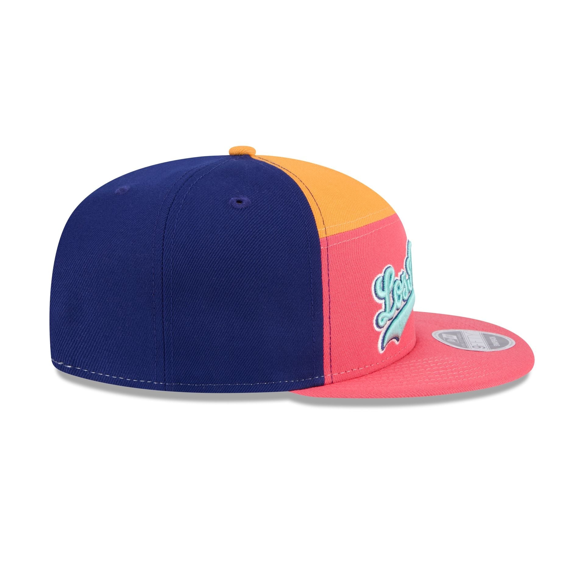 Los Angeles Dodgers Coral Split Panel 9FIFTY Snapback Hat