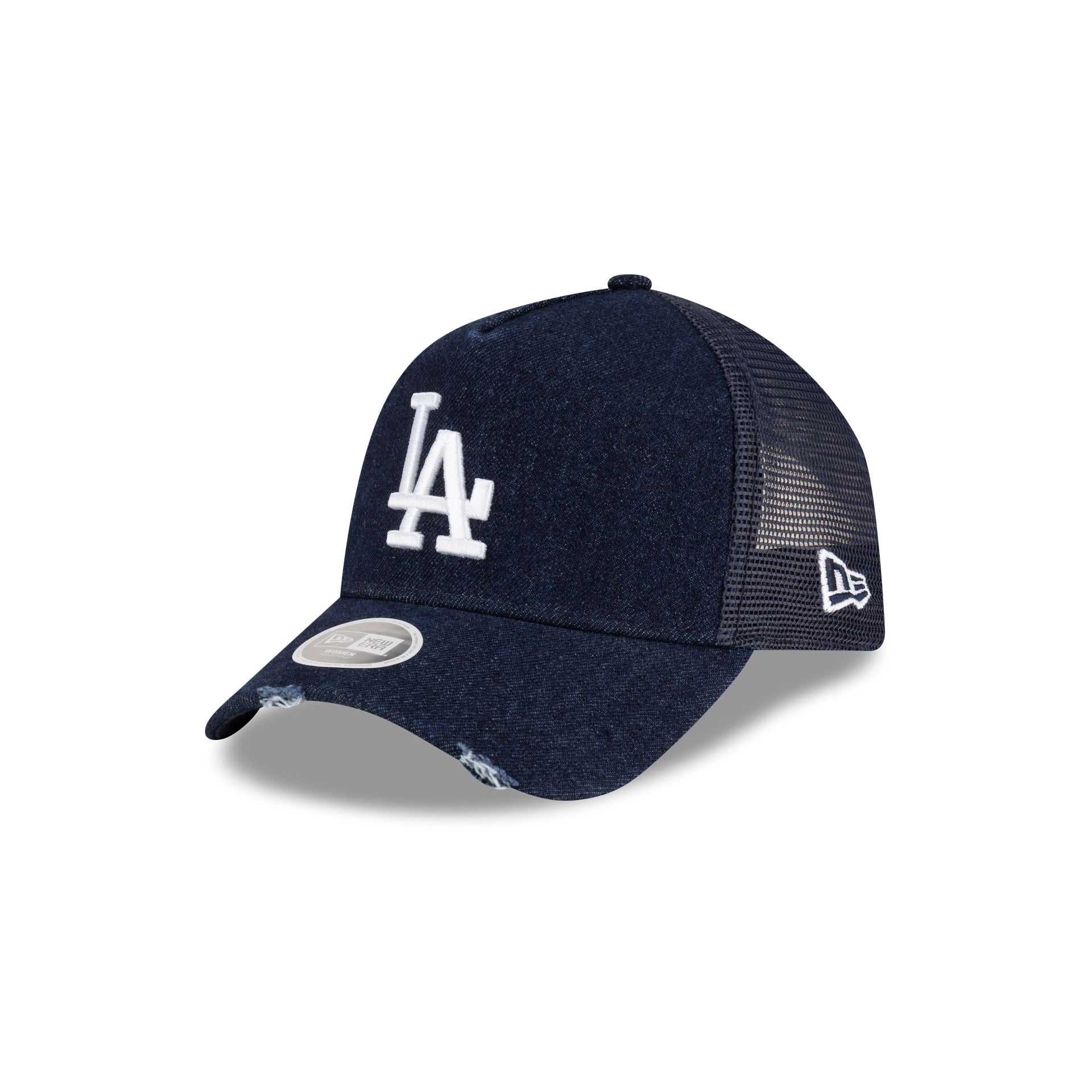 Los Angeles Dodgers Denim Navy Women's 9FORTY A-Frame Trucker Hat