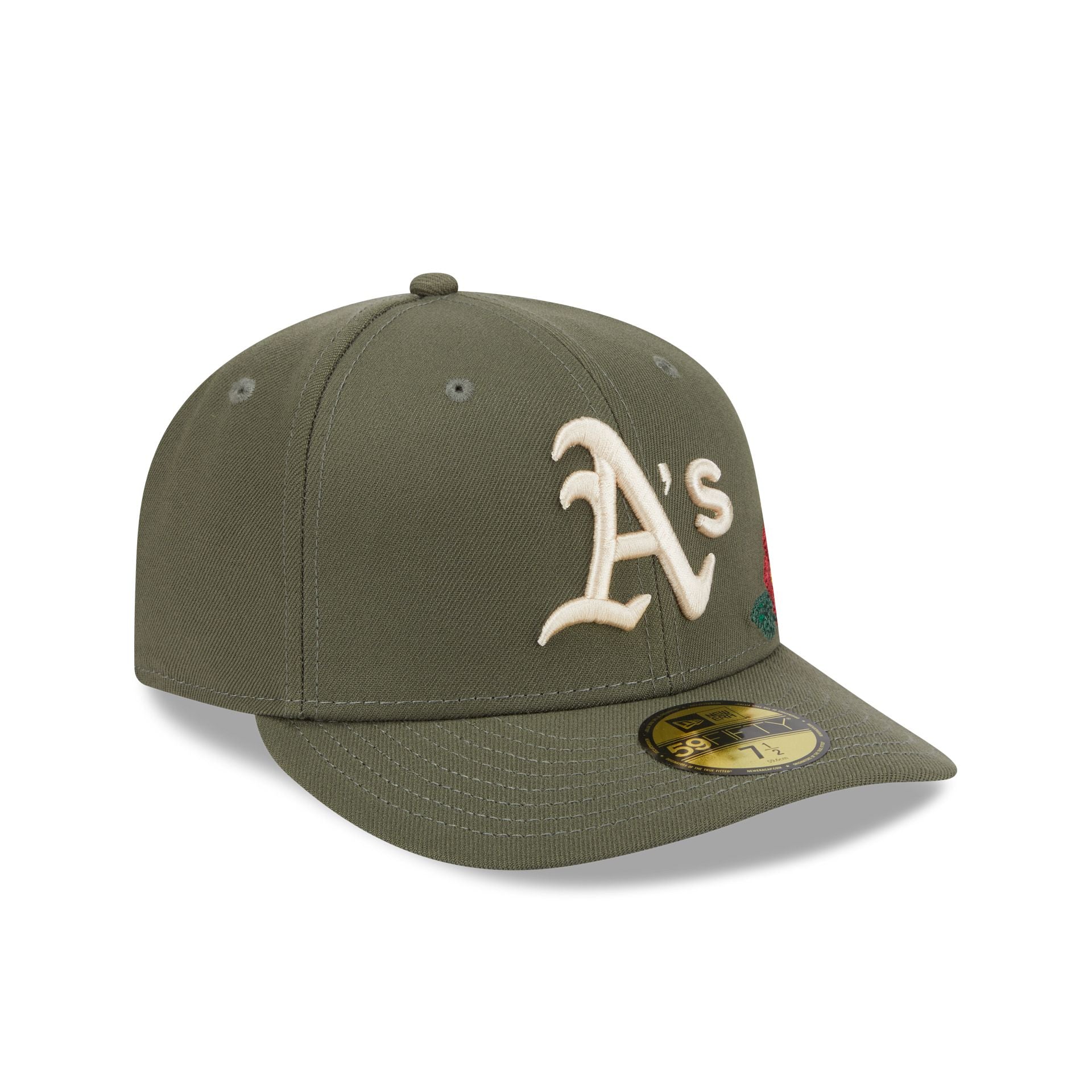 Athletics Tonal Florals Olive 59FIFTY Fitted Hat