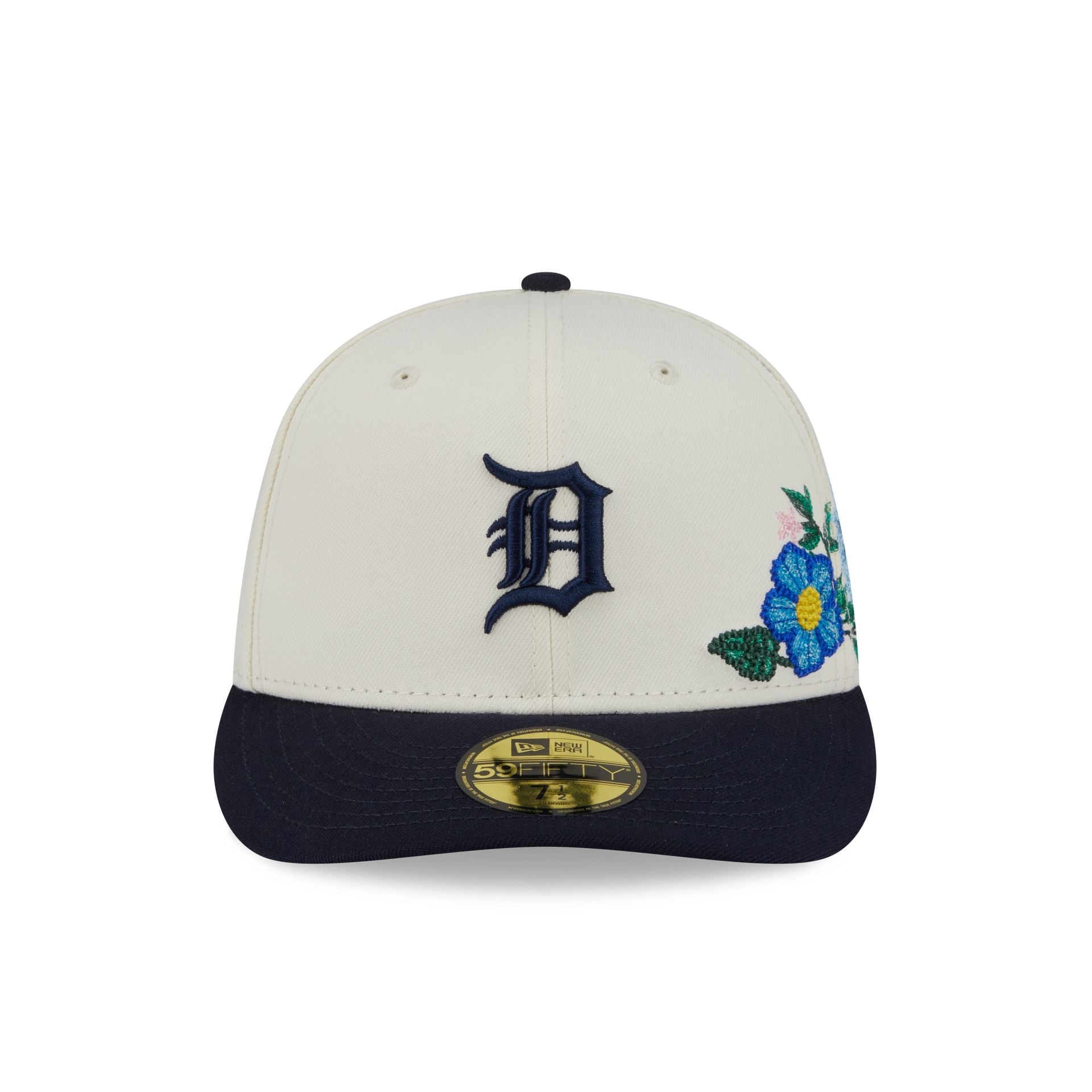 Detroit Tigers Tonal Florals White 59FIFTY Fitted Hat