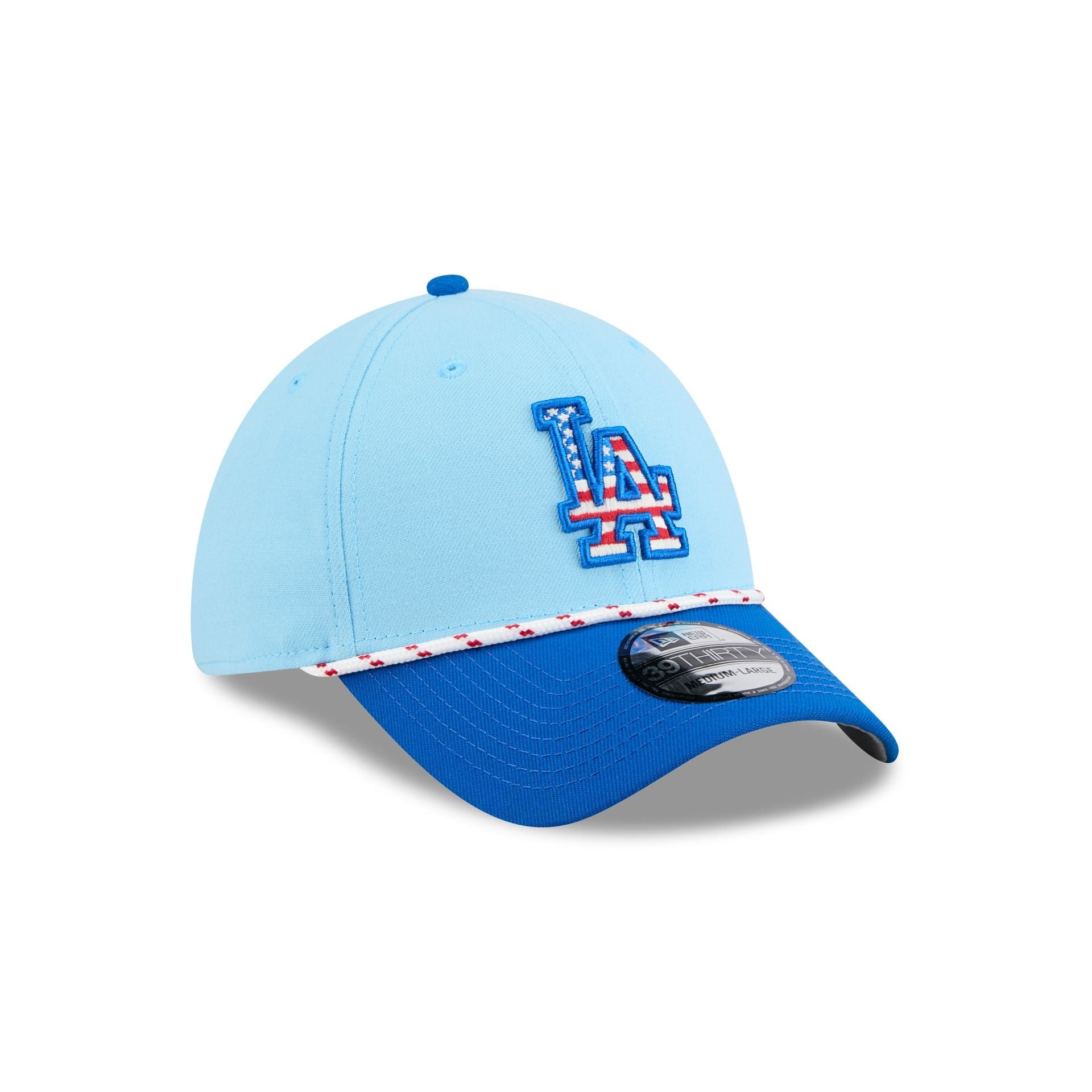 Los Angeles Dodgers Independence Day 2025 39THIRTY Stretch Fit Hat