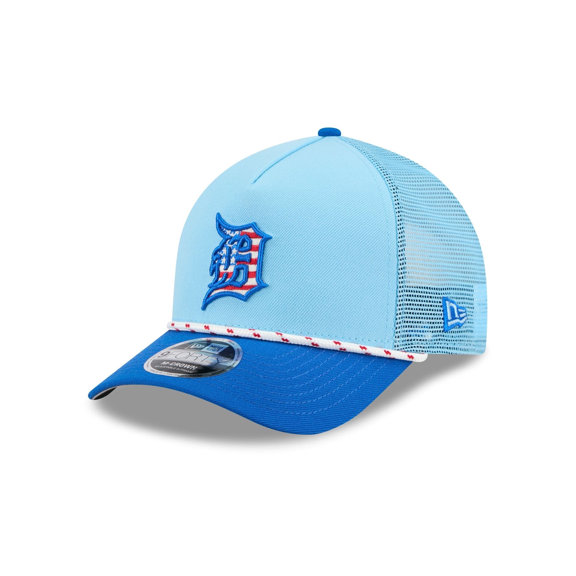 Detroit Tigers Independence Day 2025 9FORTY M-Crown A-Frame Trucker Hat