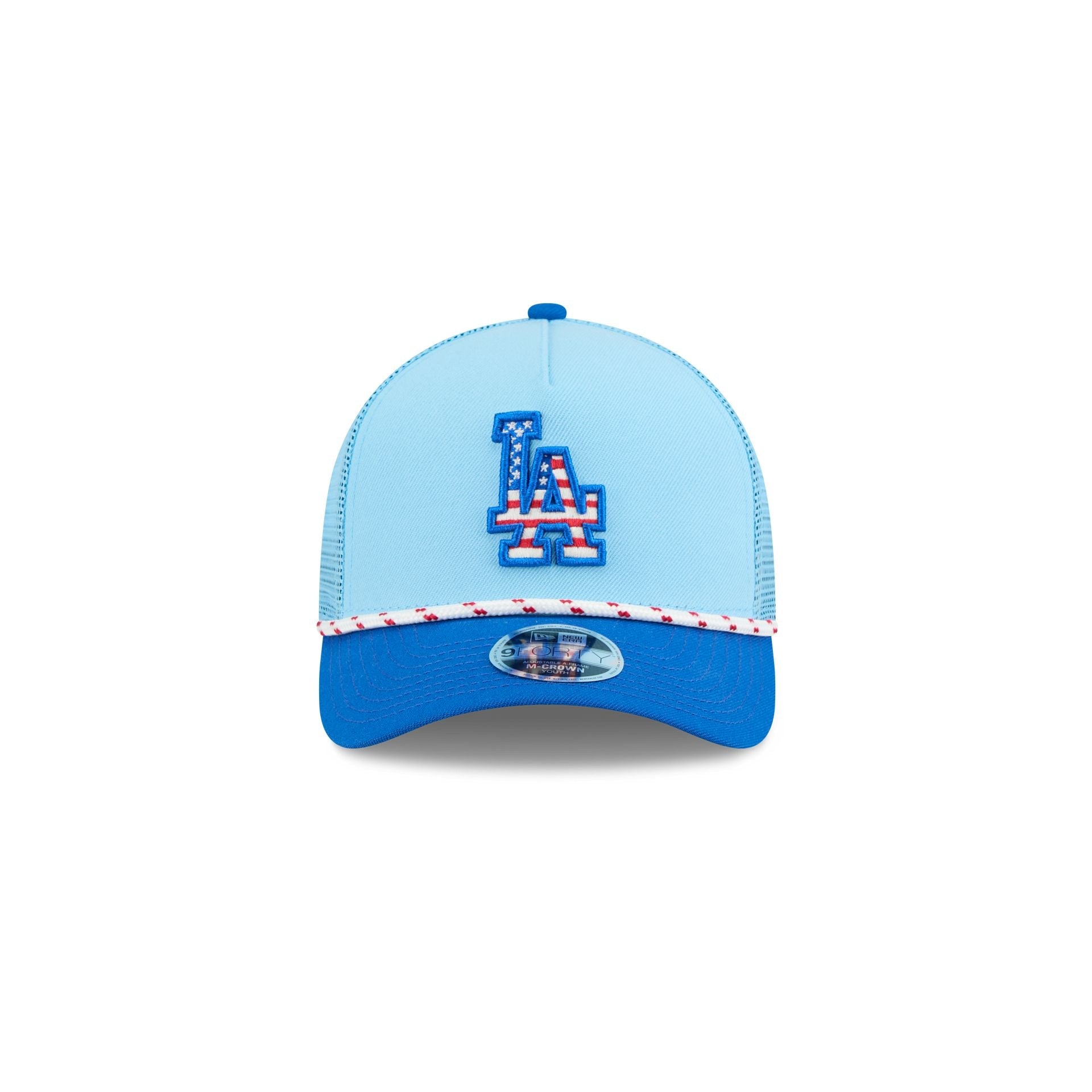 Los Angeles Dodgers Independence Day 2025 Kids 9FORTY M-Crown A-Frame Trucker Hat