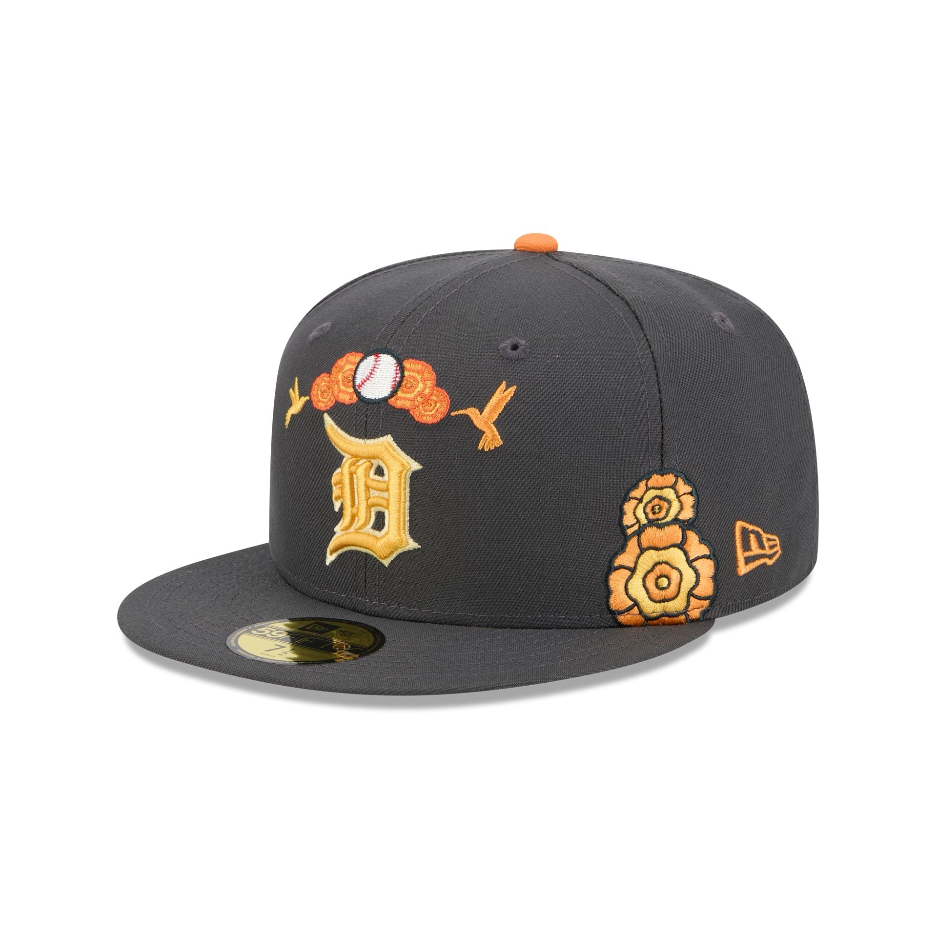 Detroit Tigers Day of the Dead Graphite 59FIFTY Fitted Hat