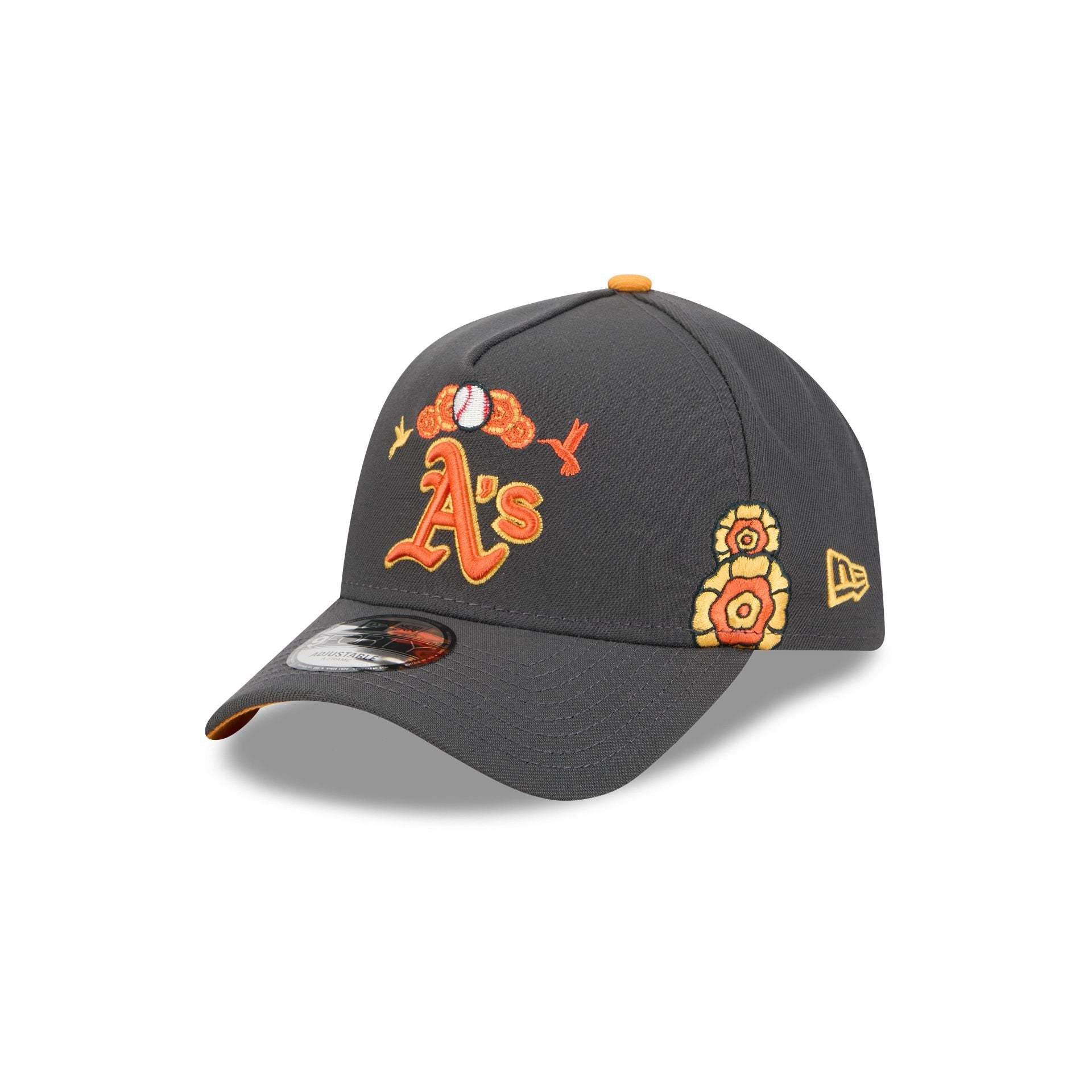 Athletics Day of the Dead Graphite 9FORTY A-Frame Snapback Hat