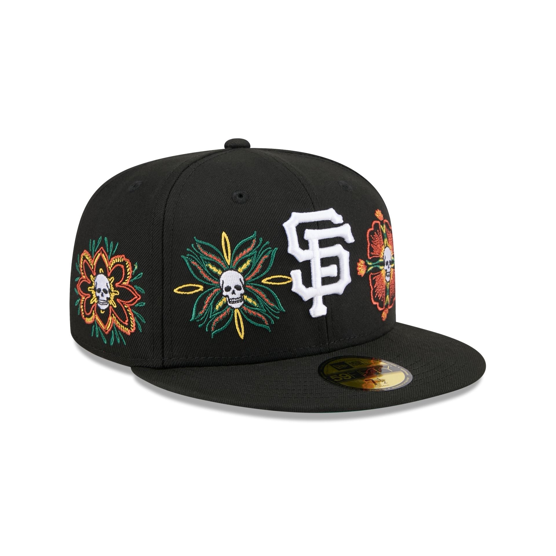 San Francisco Giants Day of the Dead Skull & Flowers 59FIFTY Fitted Hat