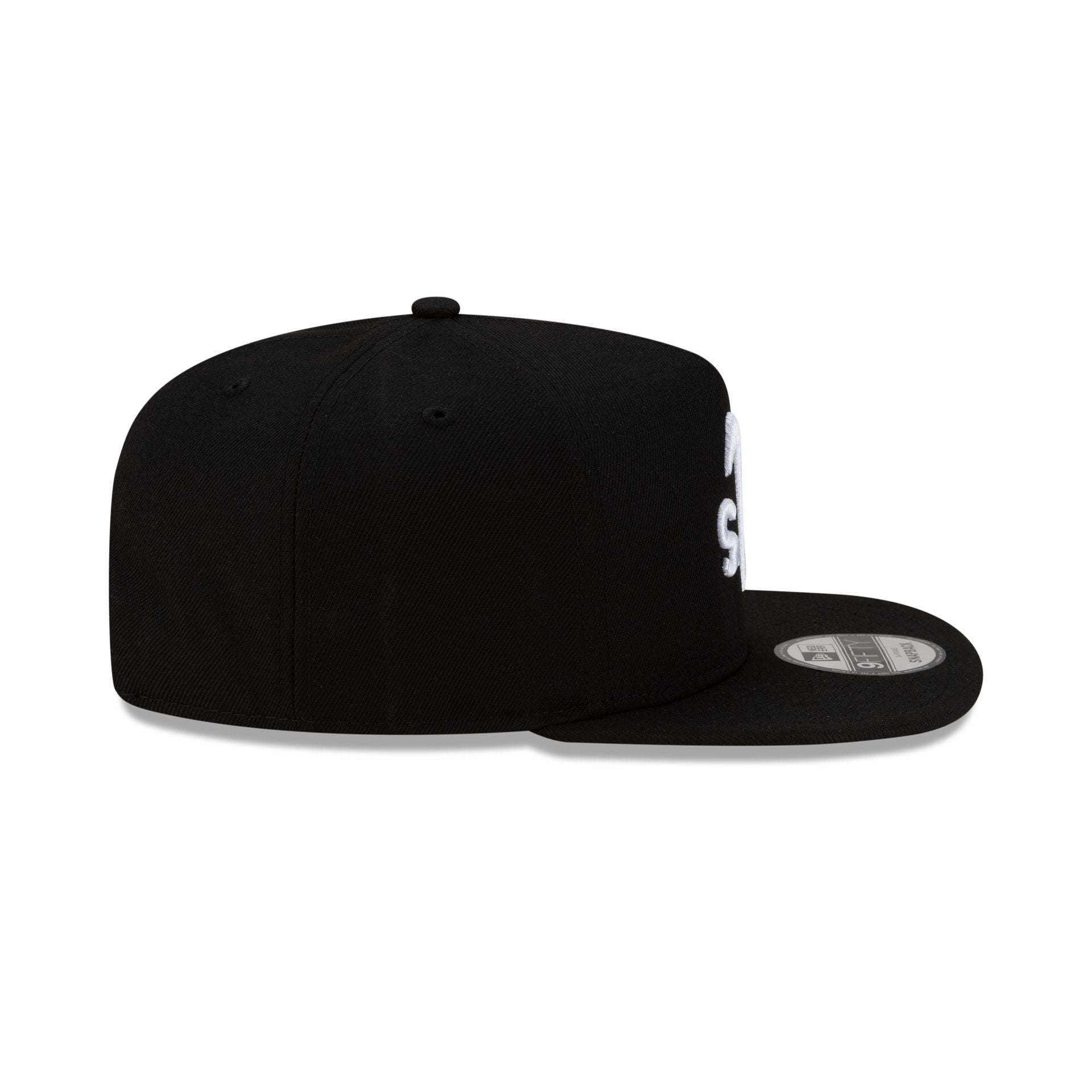 Athletics Upside Down Logo Black 9FIFTY A-Frame Snapback Hat