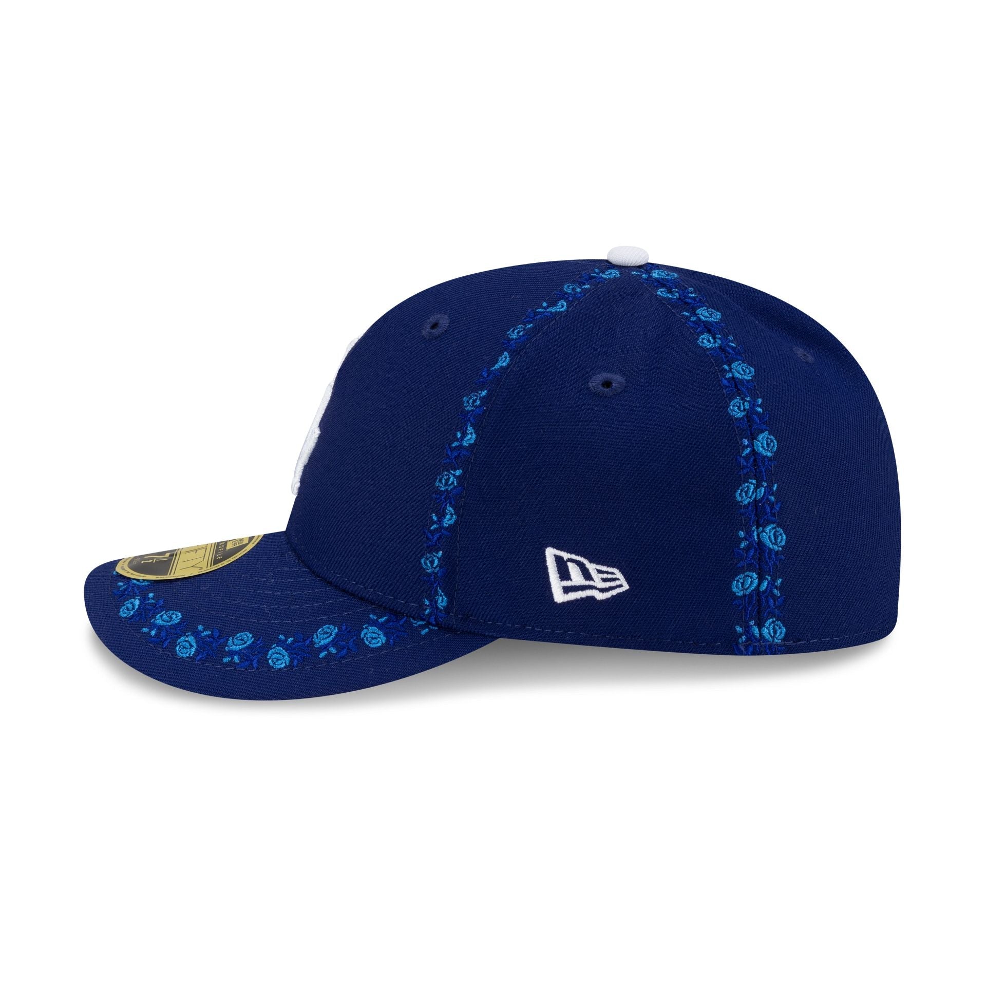 Los Angeles Dodgers Rose Emblem Low Profile 59FIFTY Fitted Hat