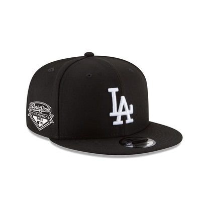 Los Angeles Dodgers 2025 World Series Champions Black & White 9FIFTY Snapback Hat