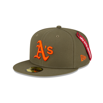 Alpha Industries X Athletics Green 59FIFTY Fitted Hat