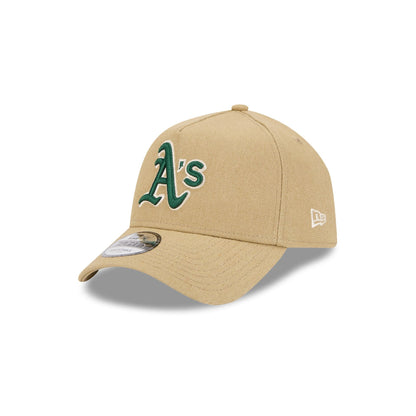 Athletics Logo Essentials Khaki 9FORTY A-Frame Snapback Hat