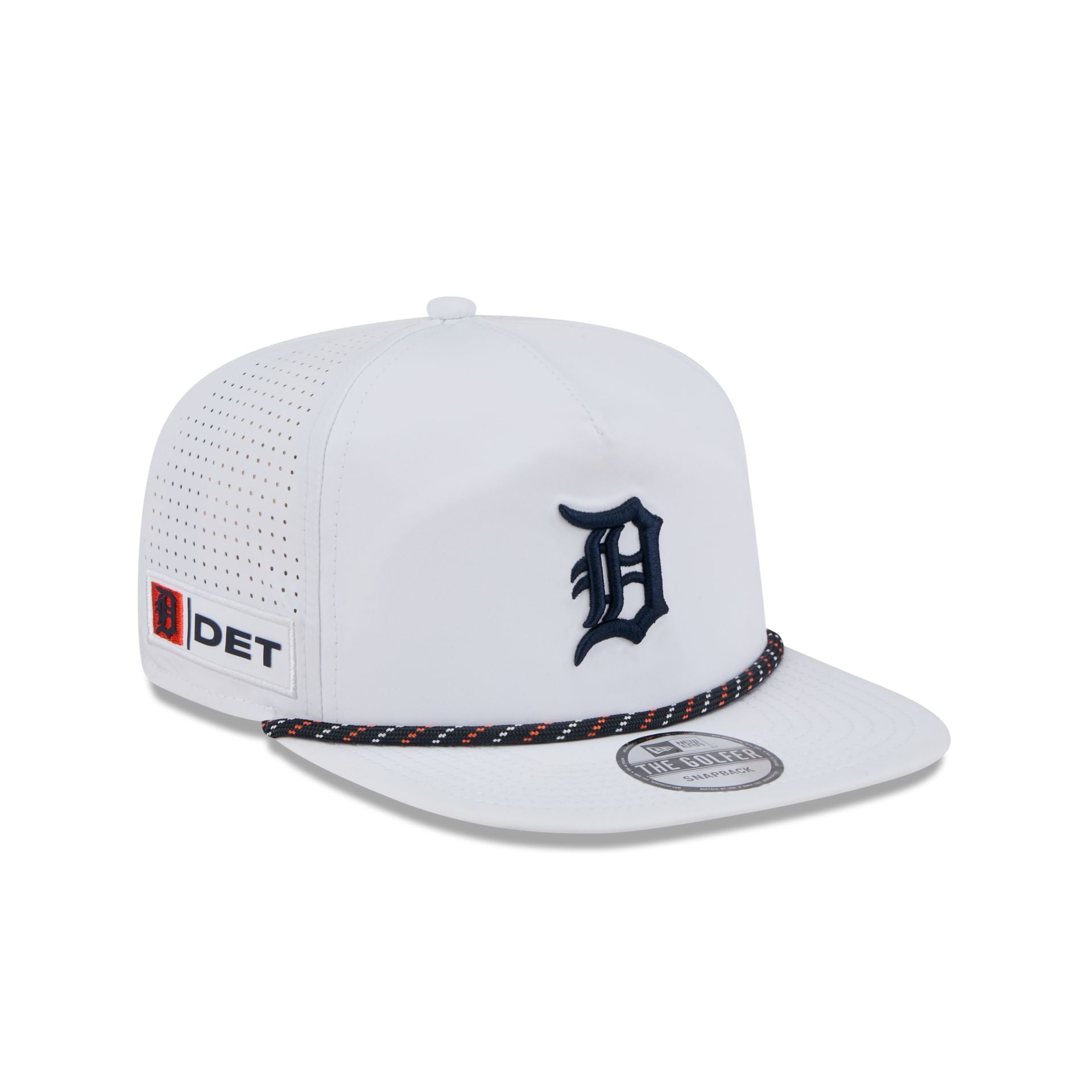 Detroit Tigers Optic White Performance Rope Golfer Hat