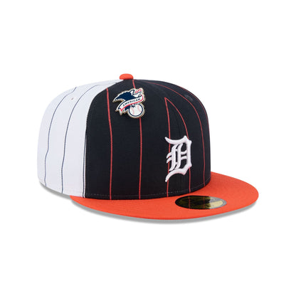 Detroit Tigers Pinstripe League Pin 59FIFTY Fitted Hat