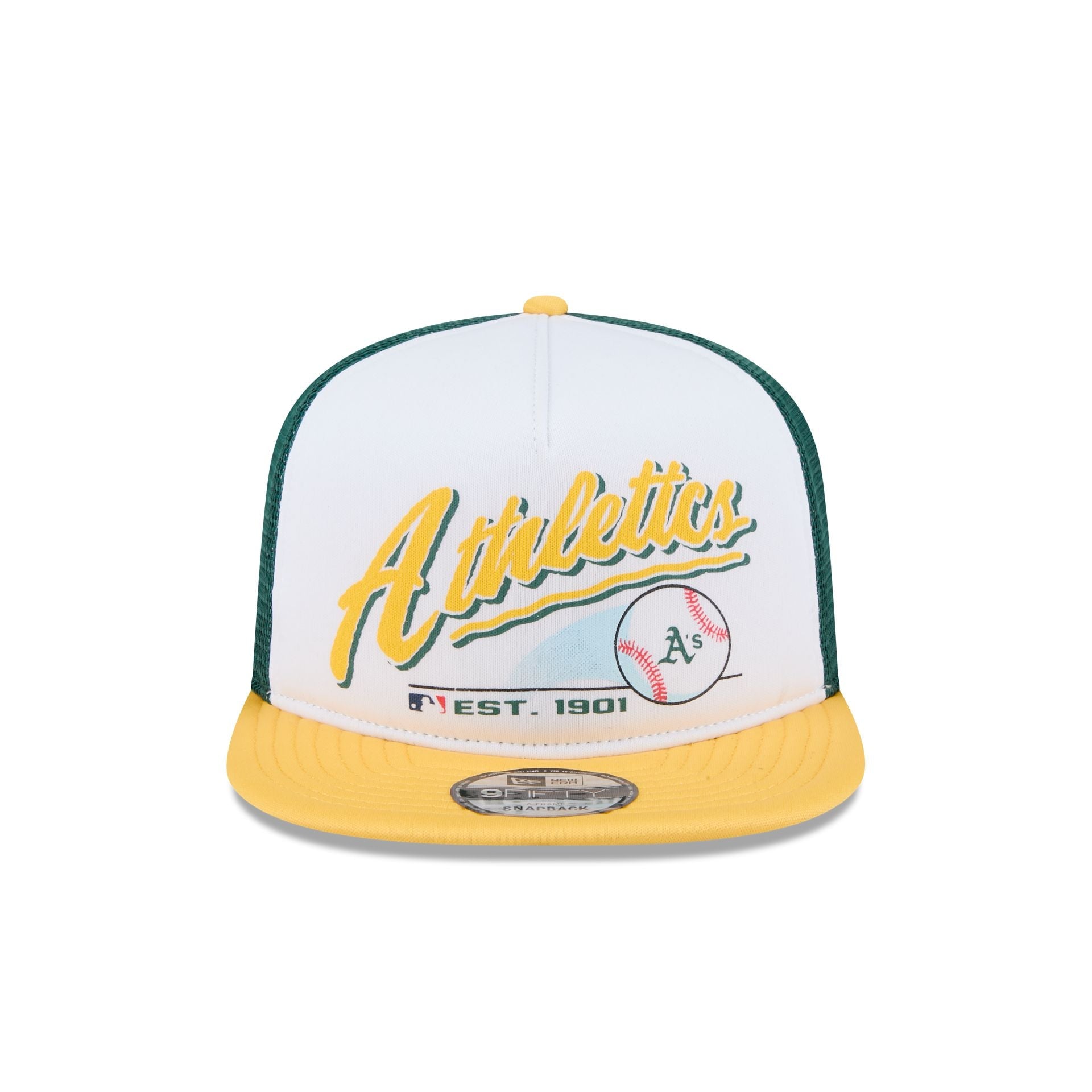 Athletics Retro Script 9FIFTY A-Frame Trucker Hat