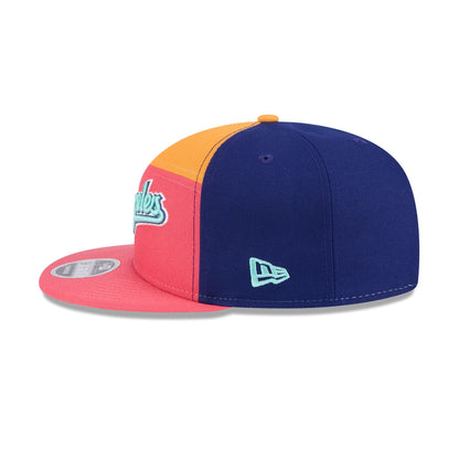 Los Angeles Dodgers Coral Split Panel 9FIFTY Snapback Hat