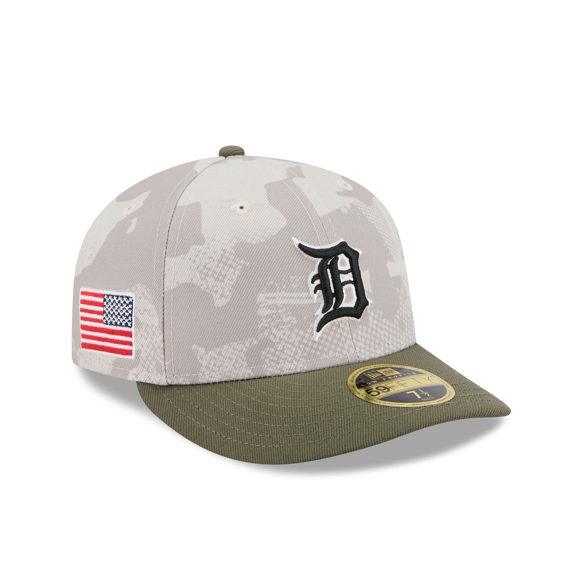 Detroit Tigers Armed Forces Day 2025 Low Profile 59FIFTY Fitted Hat
