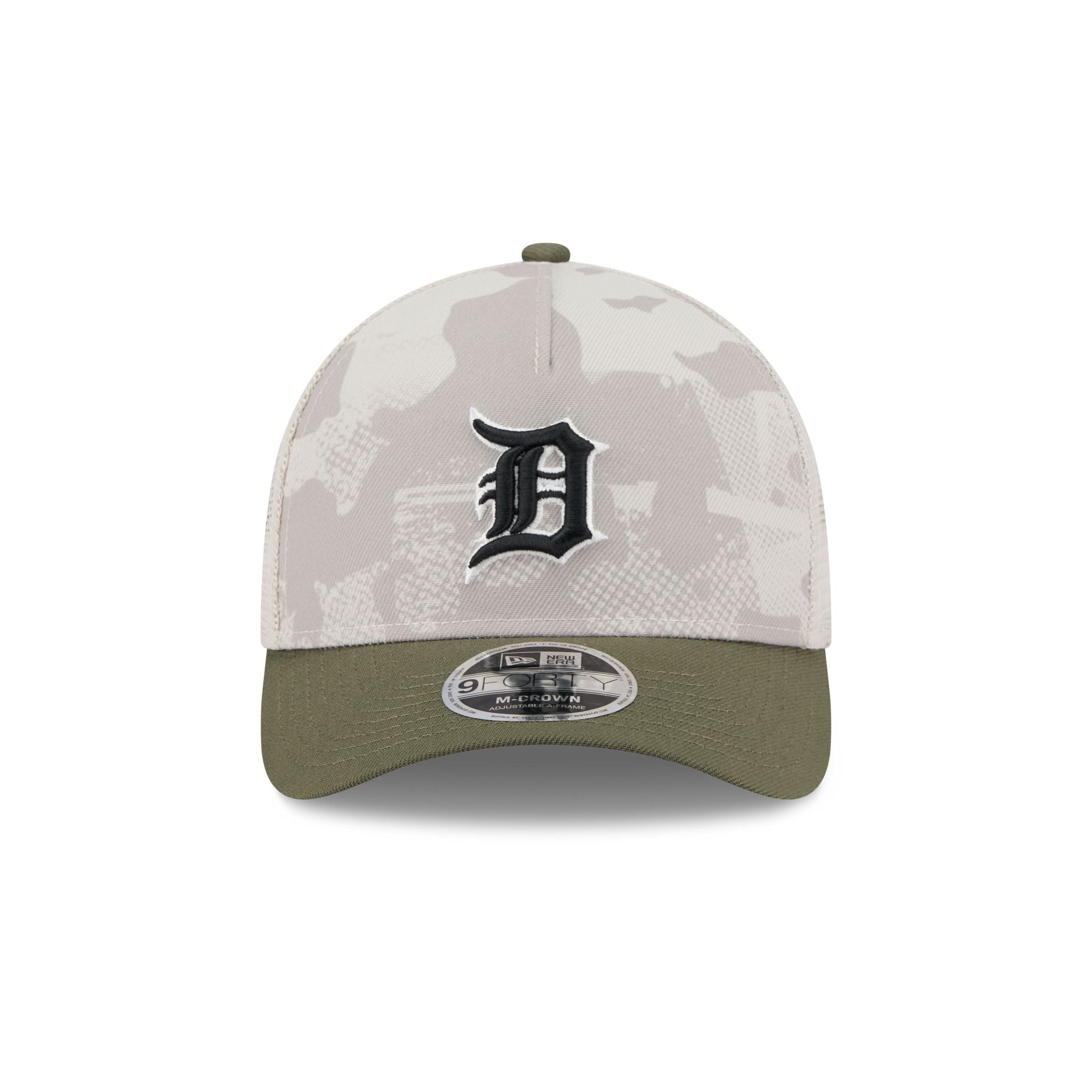 Detroit Tigers Armed Forces Day 2025 9FORTY M-Crown A-Frame Trucker Hat