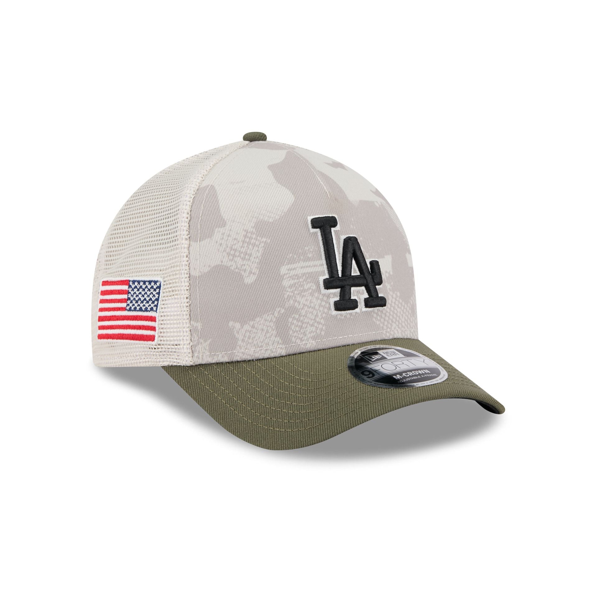 Los Angeles Dodgers Armed Forces Day 2025 9FORTY M-Crown A-Frame Trucker Hat
