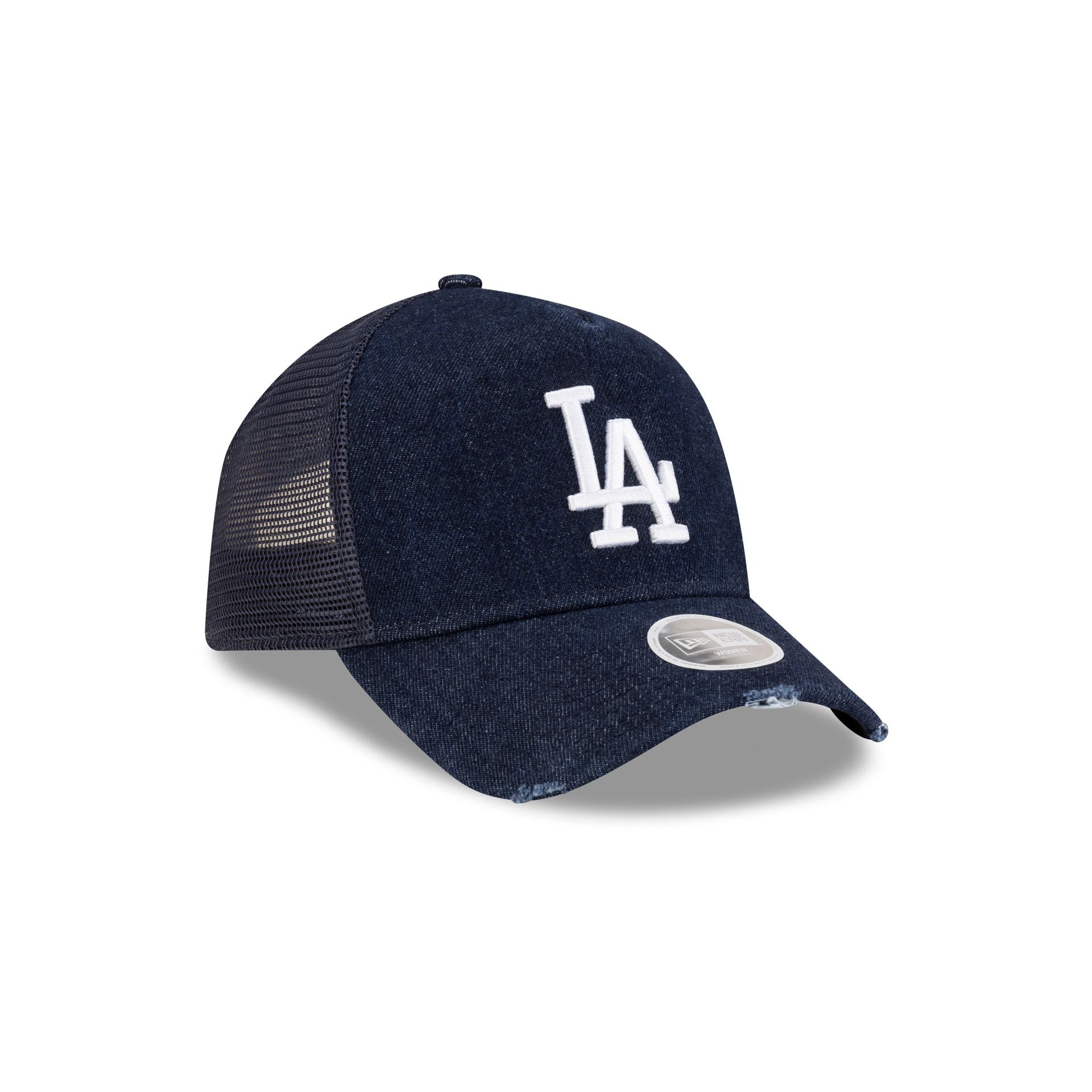 Los Angeles Dodgers Denim Navy Women's 9FORTY A-Frame Trucker Hat