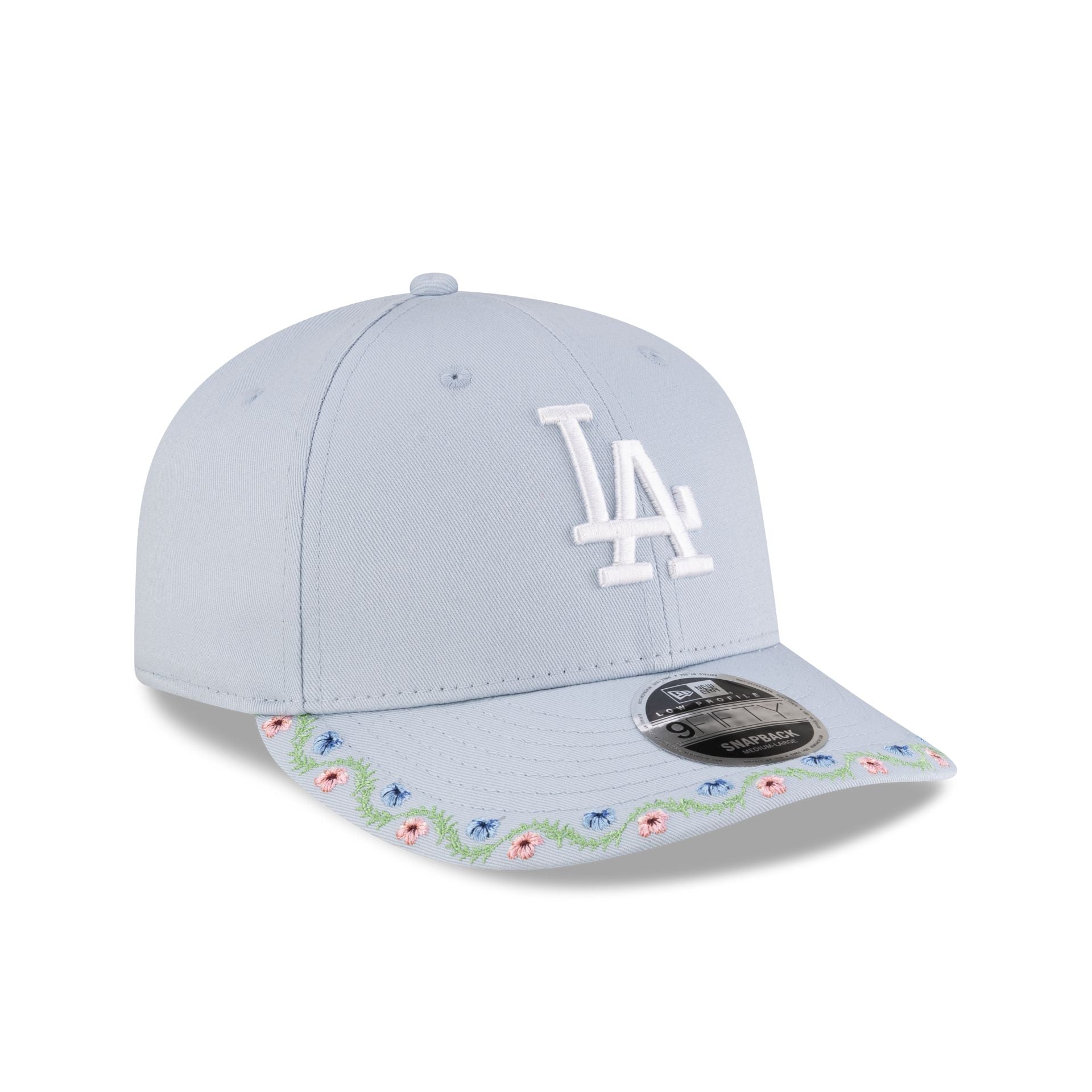 Los Angeles Dodgers Floral Pastel Blue Low Profile 9FIFTY Snapback Hat