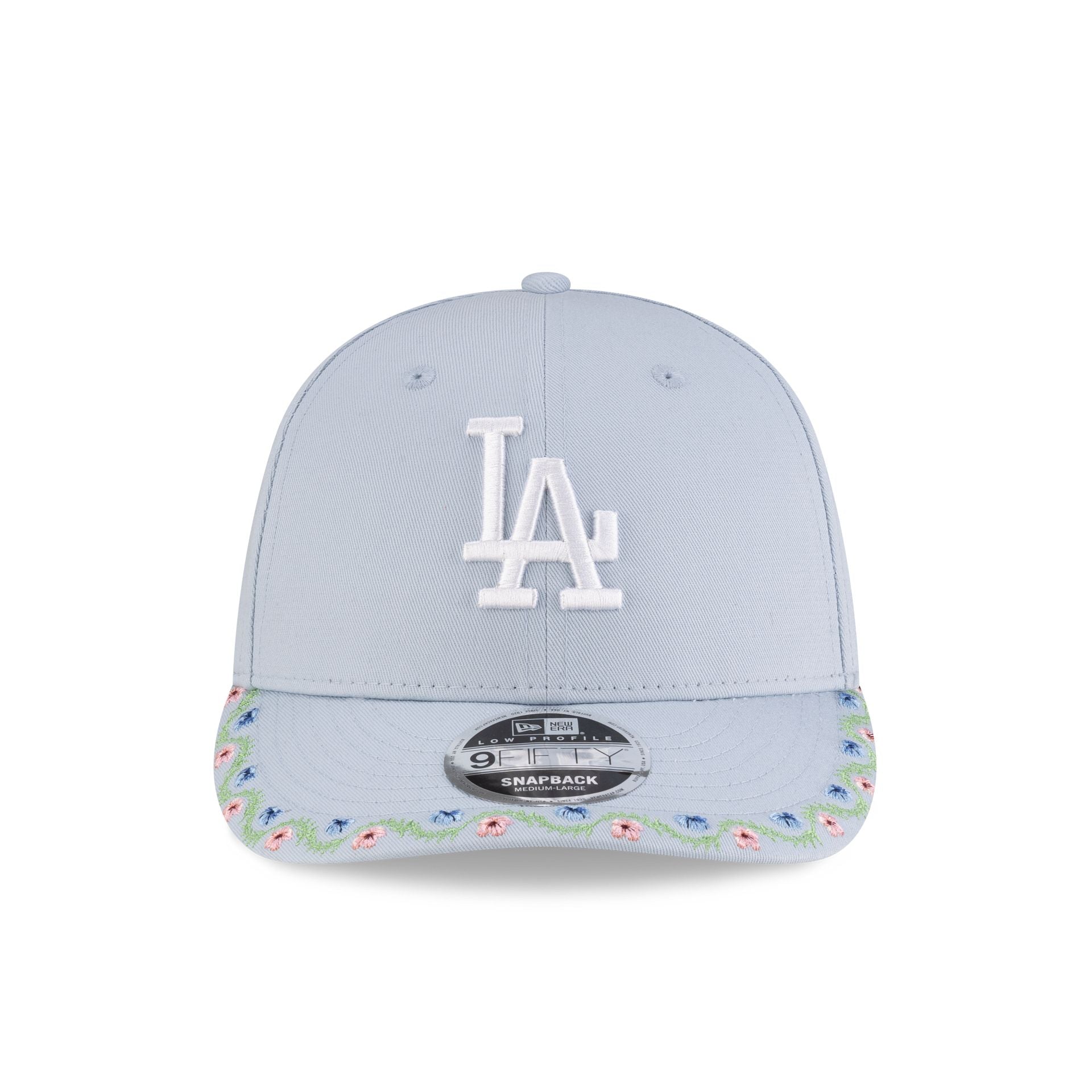 Los Angeles Dodgers Floral Pastel Blue Low Profile 9FIFTY Snapback Hat