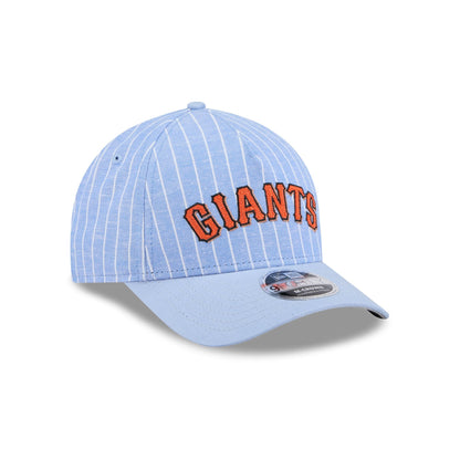 San Francisco Giants Pinstripe Linen 9FORTY M-Crown A-Frame Snapback Hat
