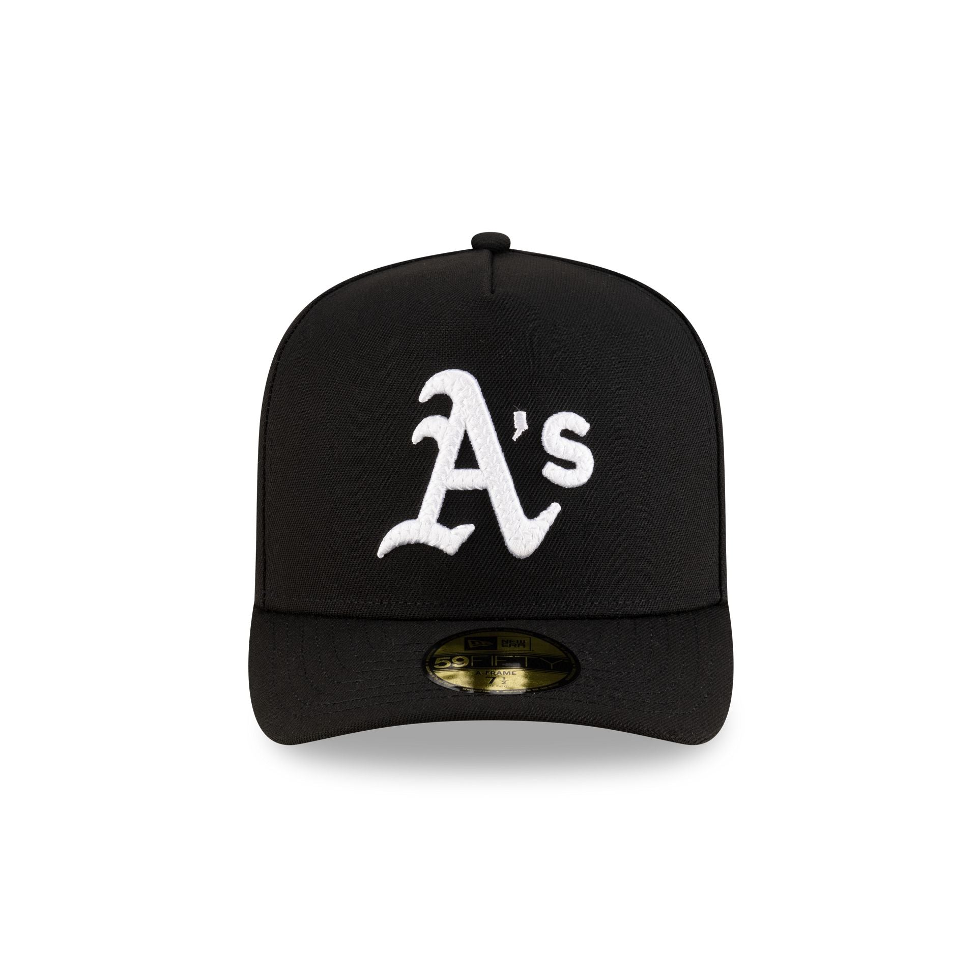 Athletics Black Script Safety Pin 59FIFTY A-Frame Fitted Hat
