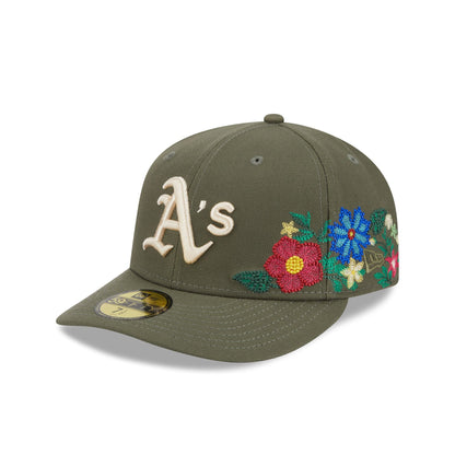 Athletics Tonal Florals Olive 59FIFTY Fitted Hat