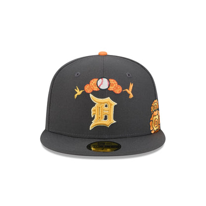 Detroit Tigers Day of the Dead Graphite 59FIFTY Fitted Hat