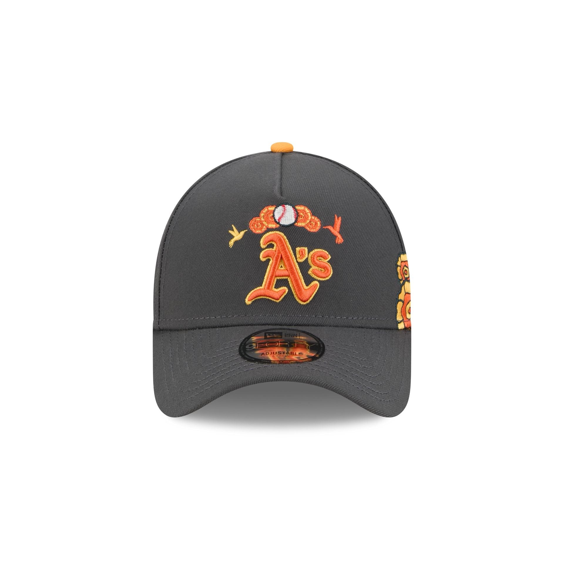 Athletics Day of the Dead Graphite 9FORTY A-Frame Snapback Hat