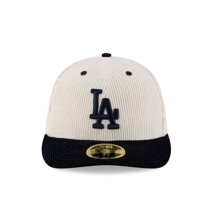 Los Angeles Dodgers Cord Cream Low Profile 59FIFTY Fitted Hat