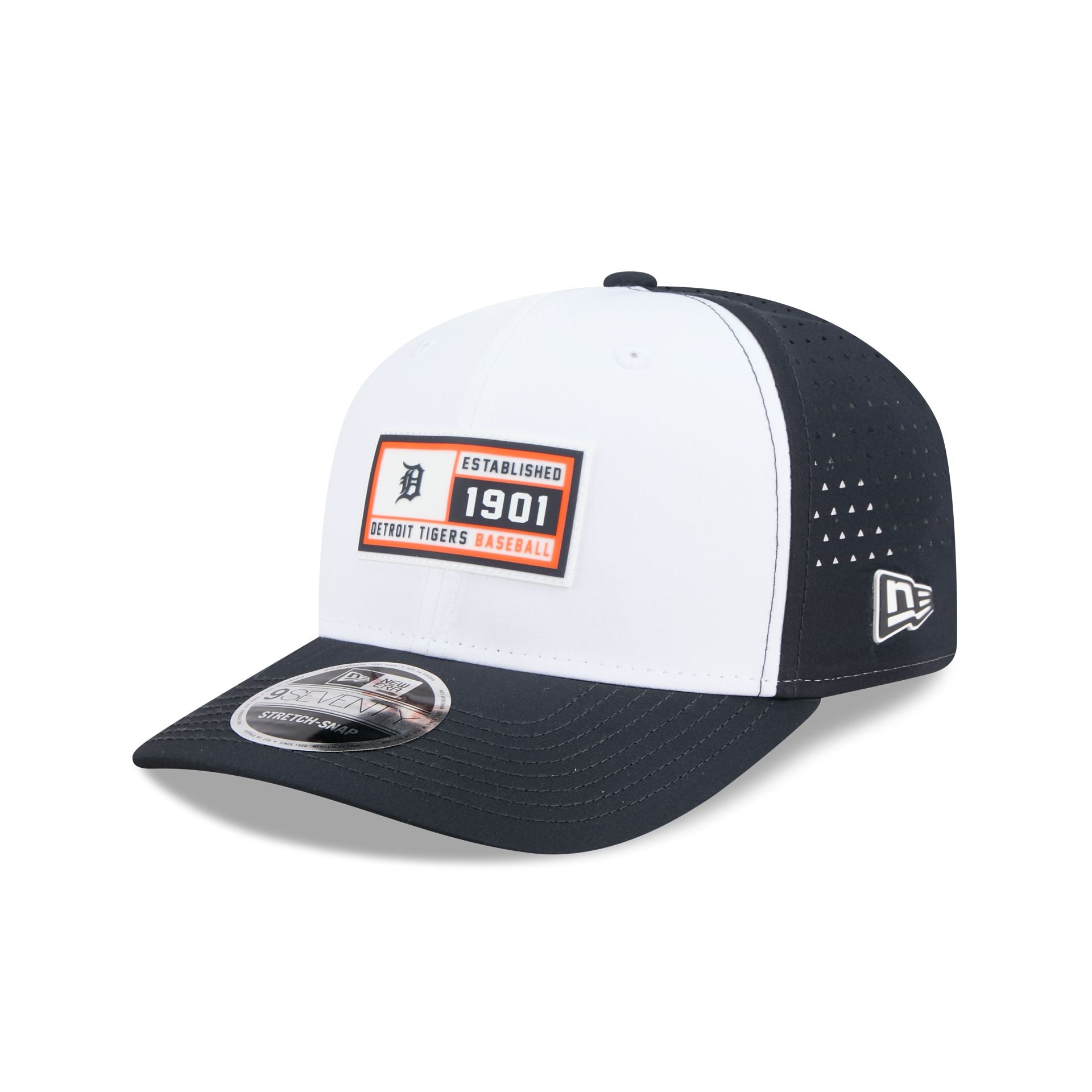 Detroit Tigers Est. Patch 9SEVENTY Stretch-Snap Hat