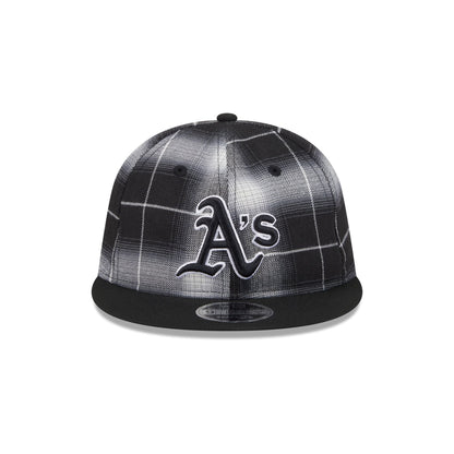 Athletics Black and White Plaid Retro Crown 9FIFTY Snapback Hat