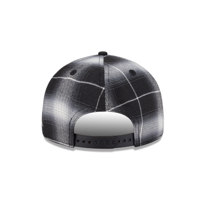 Los Angeles Dodgers Black and White Plaid Retro Crown 9FIFTY Snapback Hat
