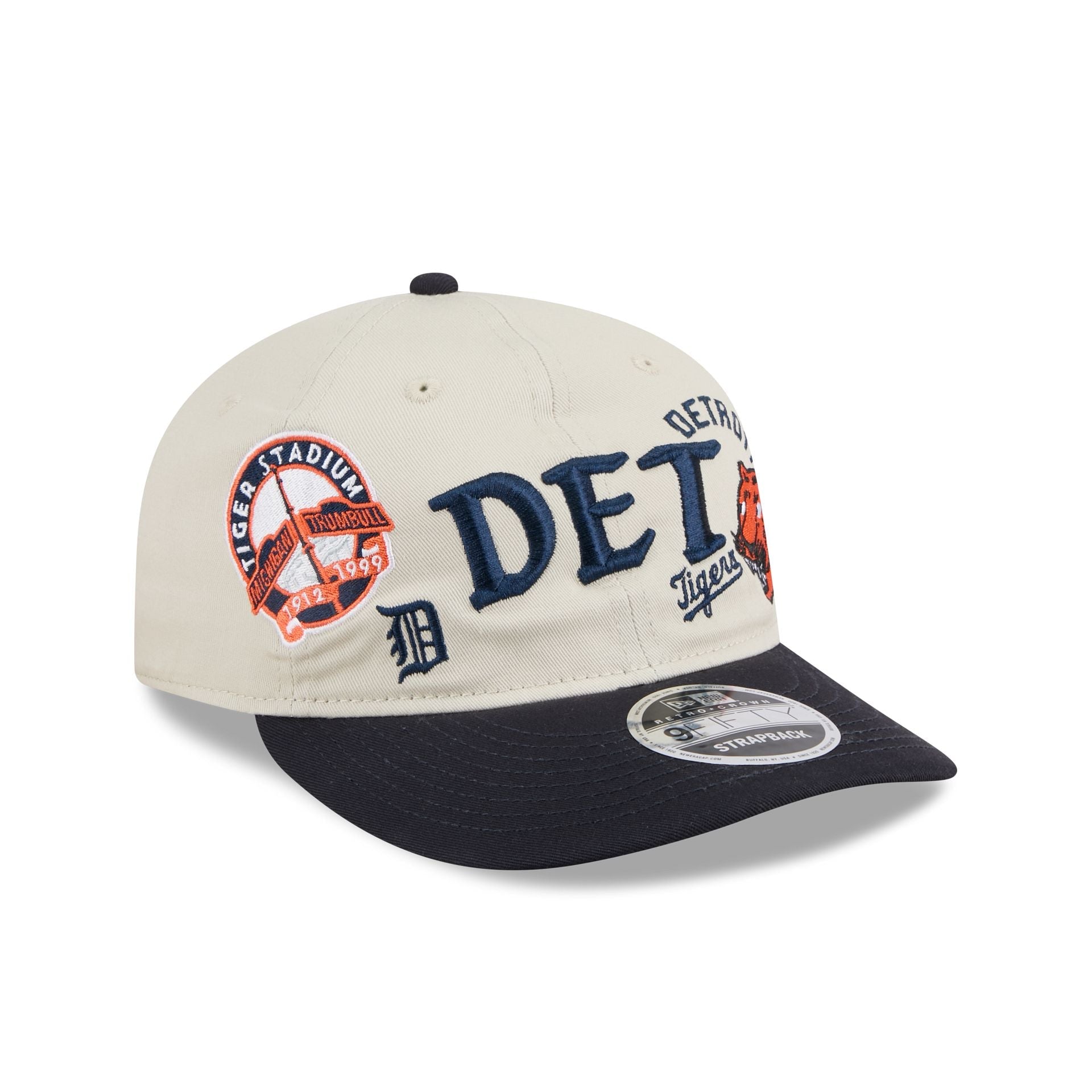 Detroit Tigers Scattered Patches Retro Crown 9FIFTY Snapback Hat