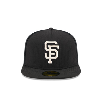 San Francisco Giants Black Mesh 59FIFTY A-Frame Fitted Hat