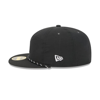 Oakland Athletics Black Poly Rope Split Panel 59FIFTY Fitted Hat