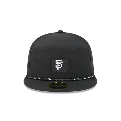 San Francisco Giants Black Poly Rope Split Panel 59FIFTY Fitted Hat