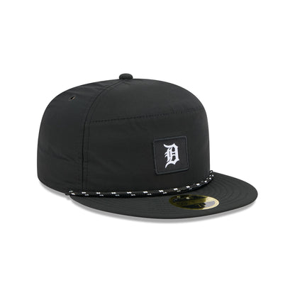 Detroit Tigers Black Poly Rope Split Panel 59FIFTY Fitted Hat