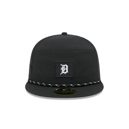 Detroit Tigers Black Poly Rope Split Panel 59FIFTY Fitted Hat