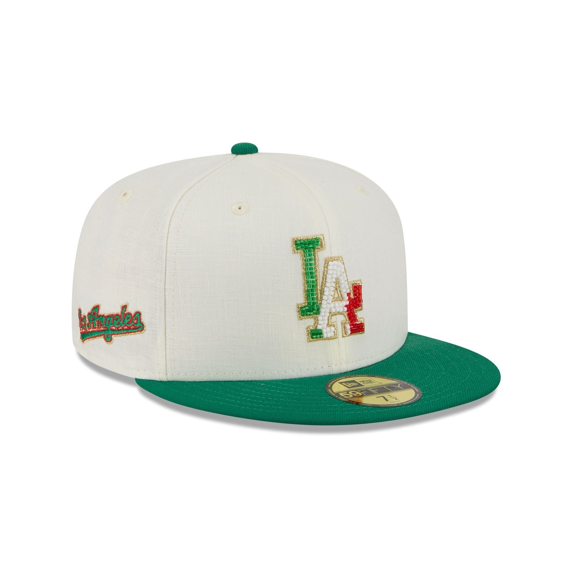 Los Angeles Dodgers Beaded Linen 59FIFTY Fitted Hat