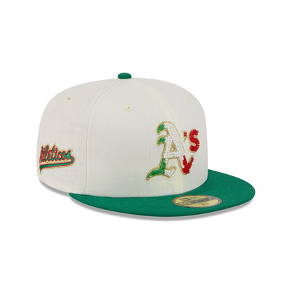 Athletics Beaded Linen 59FIFTY Fitted Hat