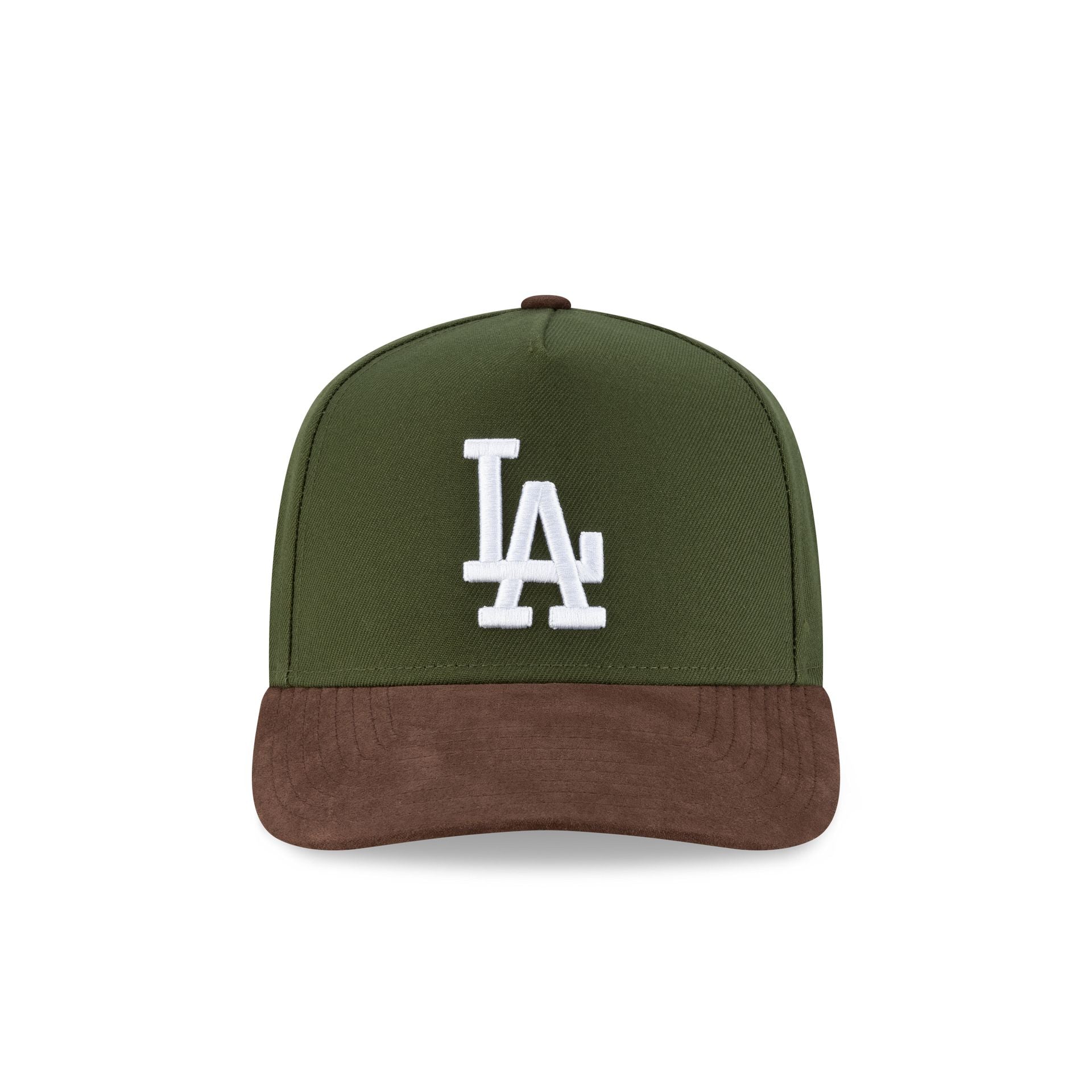 Los Angeles Dodgers Brown Suede Visor 9FORTY A-Frame Snapback Hat