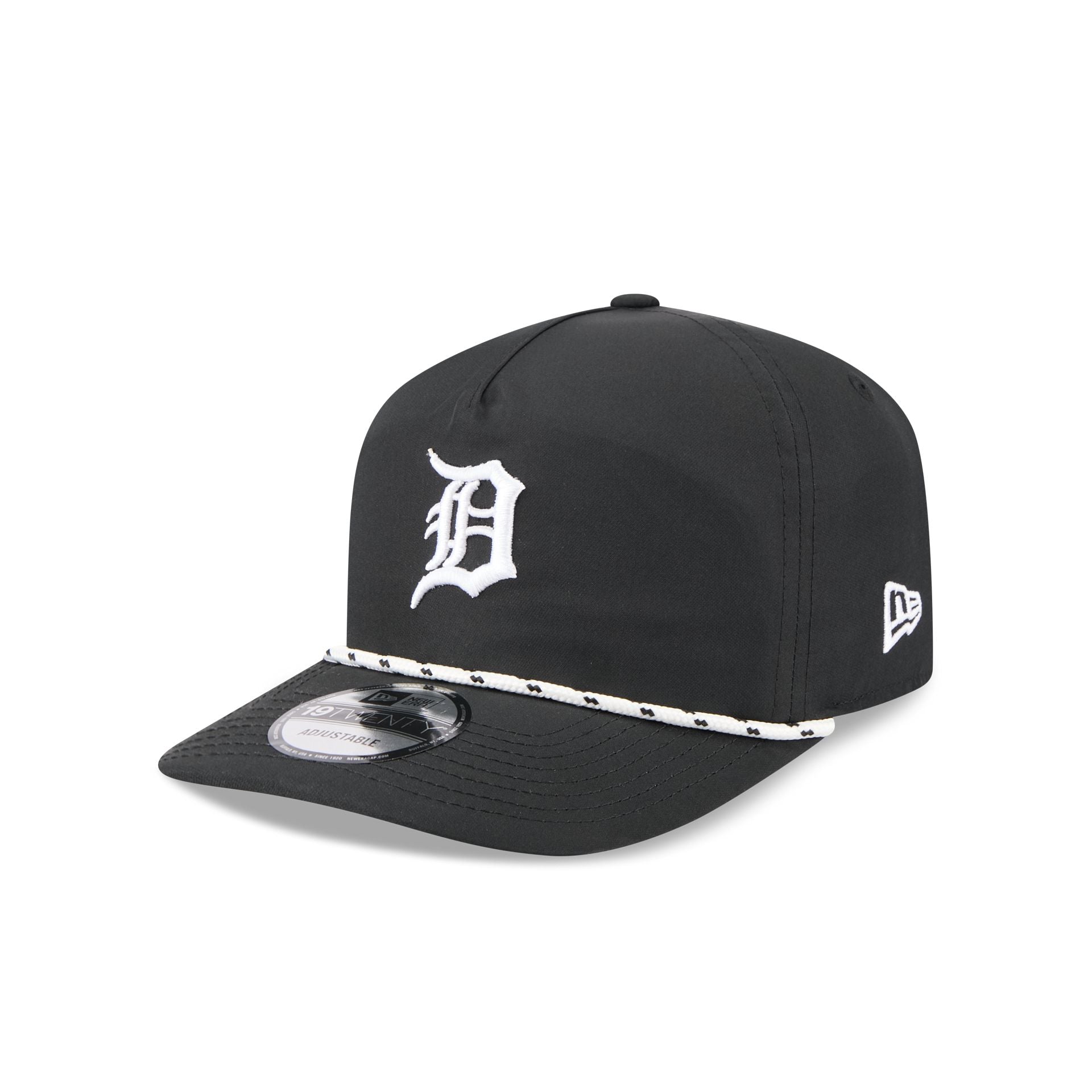 Detroit Tigers Black and White Rope 19TWENTY Snapback Hat