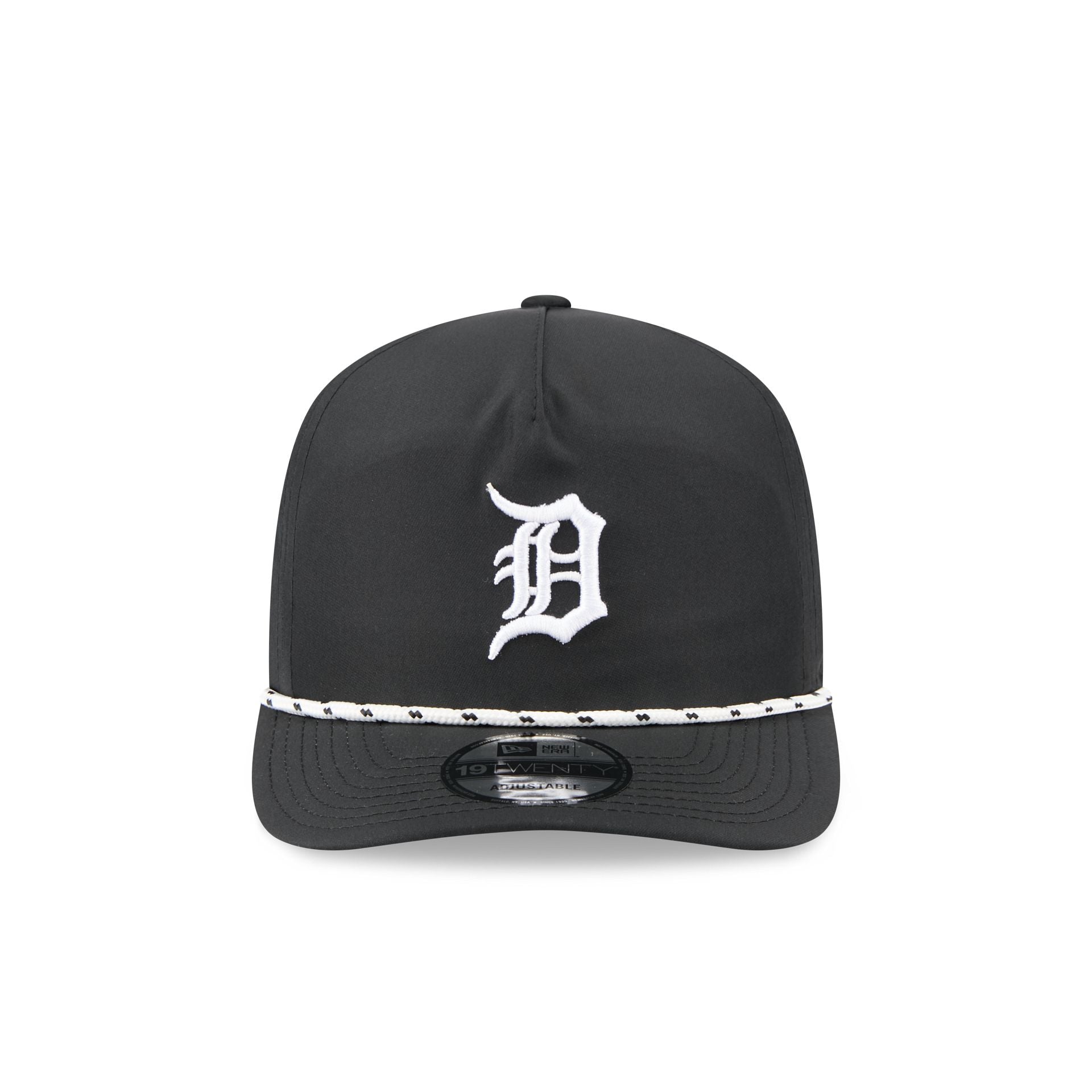 Detroit Tigers Black and White Rope 19TWENTY Snapback Hat
