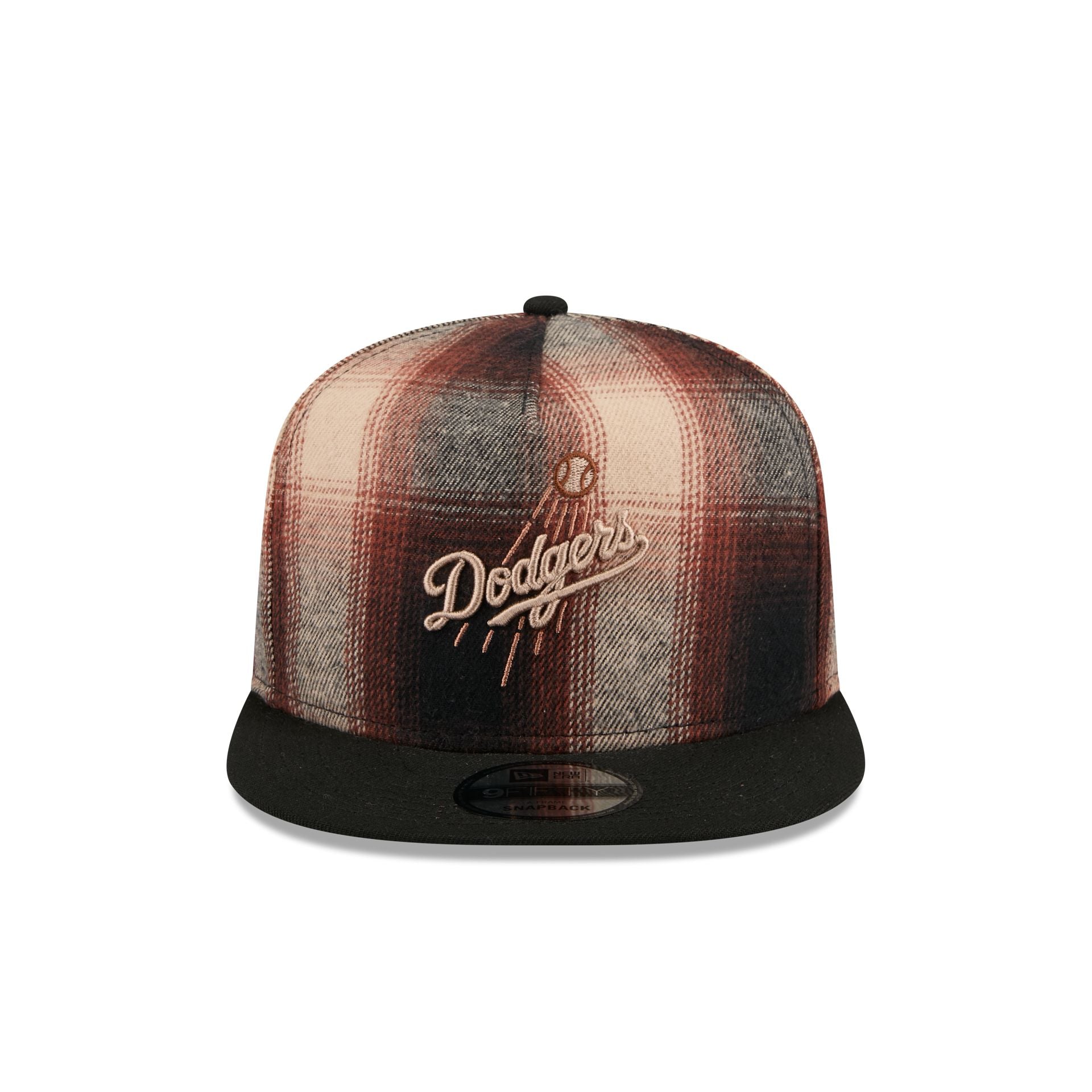Los Angeles Dodgers Grunge Plaid 9FIFTY A-Frame Adjustable Hat